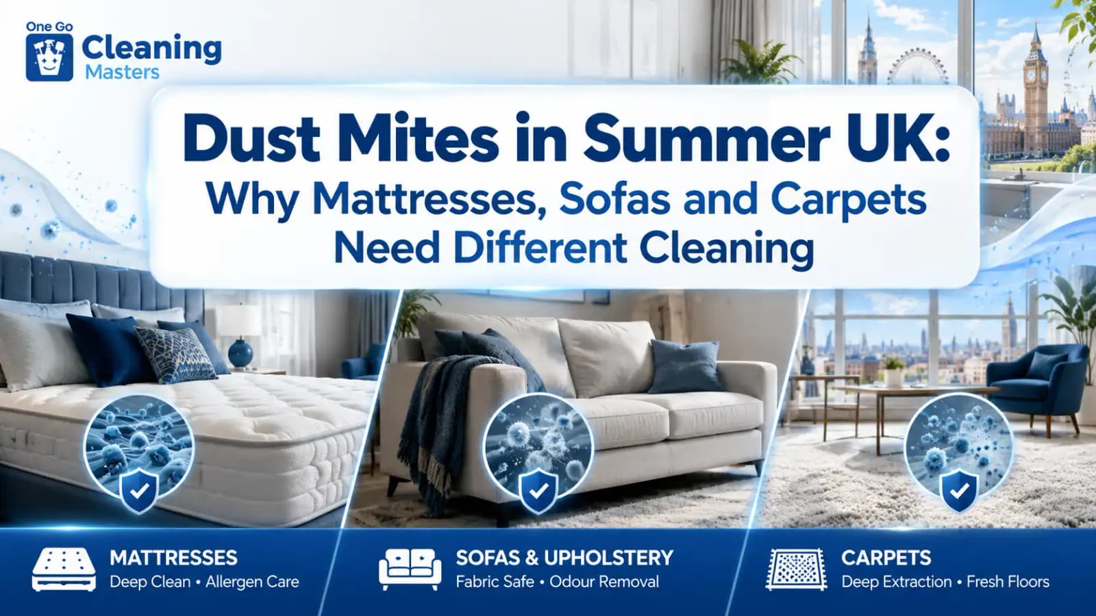 dust mites in summer UK mattress sofa carpet and curtain cleaning guide for London homes