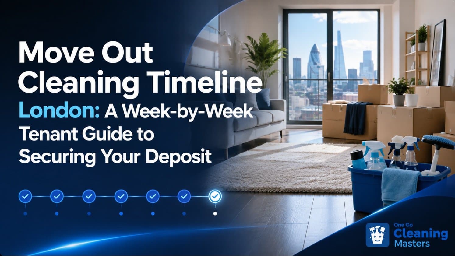 Follow this week-by-week move out cleaning timeline London to clean your rental flat systematically, pass inventory checks, and secure your deposit 2026