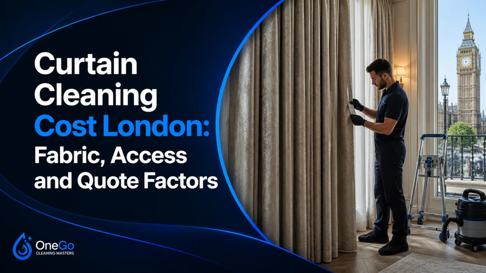 Curtain cleaning cost London fabric, access and quote factors