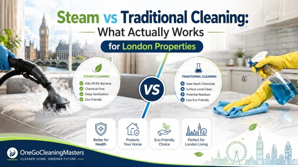 Steam vs Traditional Cleaning: What Actually Works for London Properties 2026