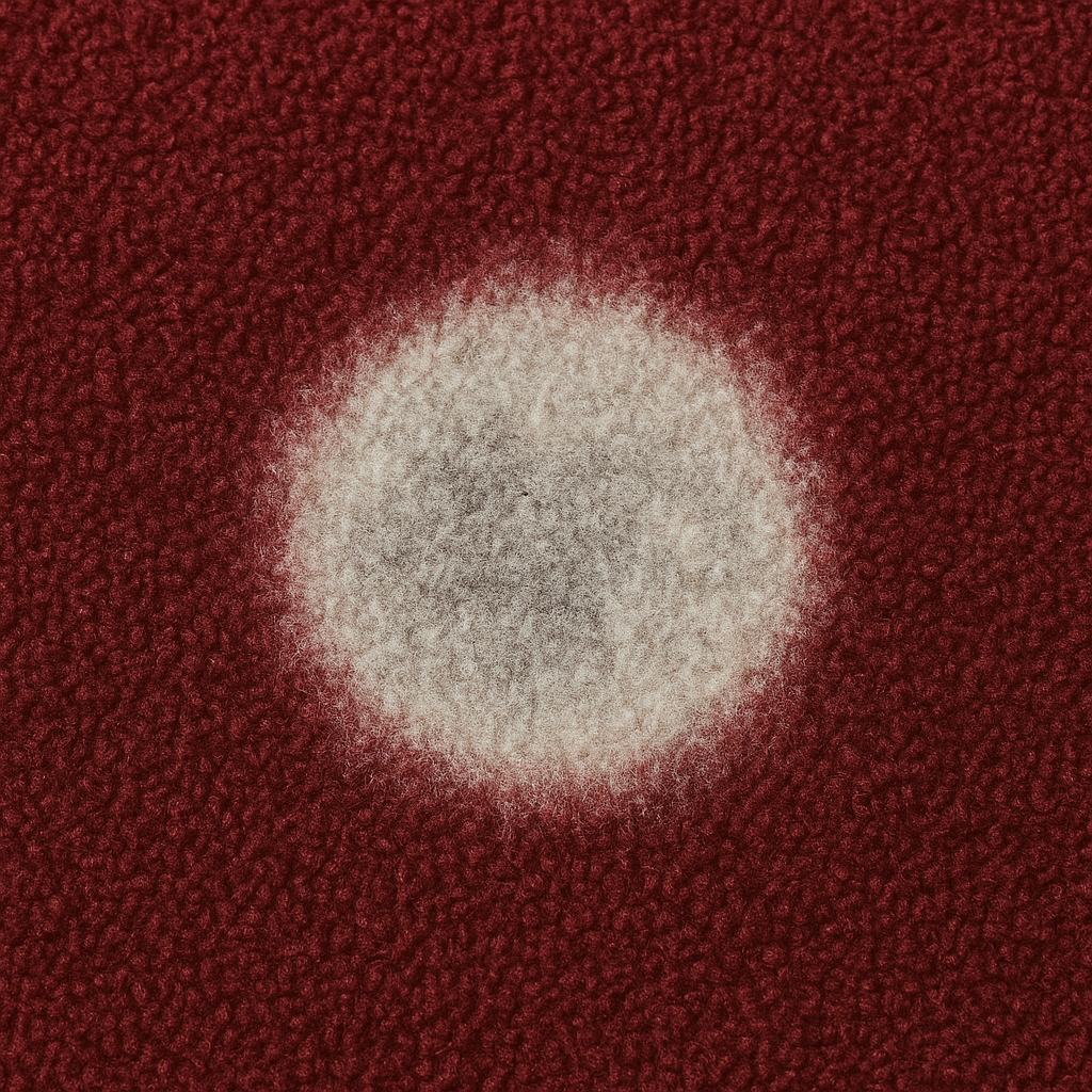 Chemical bleach damage on carpet