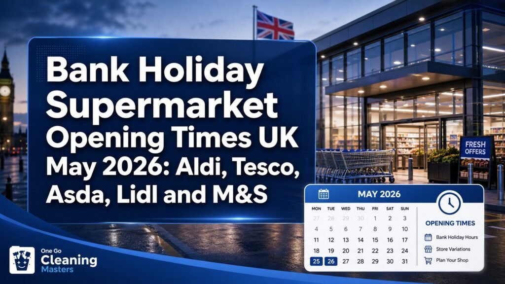 Bank holiday supermarket opening times for Aldi, Tesco, Asda, Lidl and M&S in the UK for May 2026, with store timing guidance.