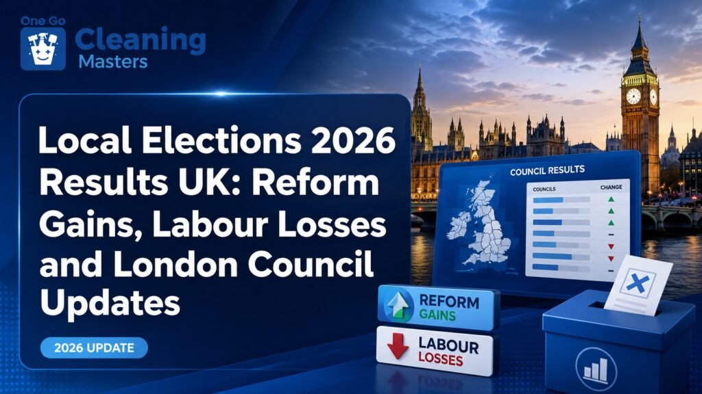 Local elections 2026 results UK with Reform gains, Labour losses, London council updates, voting rules and result timings.