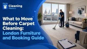 what to move before carpet cleaning in a furnished London flat before a professional visit