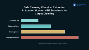 Safe Steam Carpet Cleaning - Professional technician using hot water extraction wand on carpet in a London living room